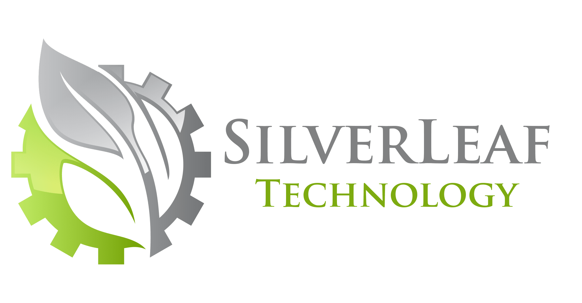 A green background with the words silverleaf technology in front.